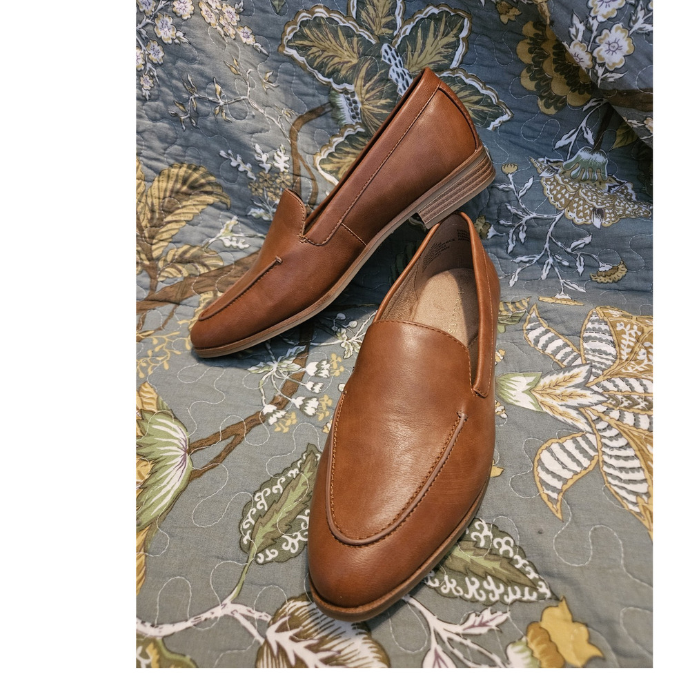 Aerosoles Women's Brown Slip-On Loafer Flats Almond Toe Cushioned US 8 M